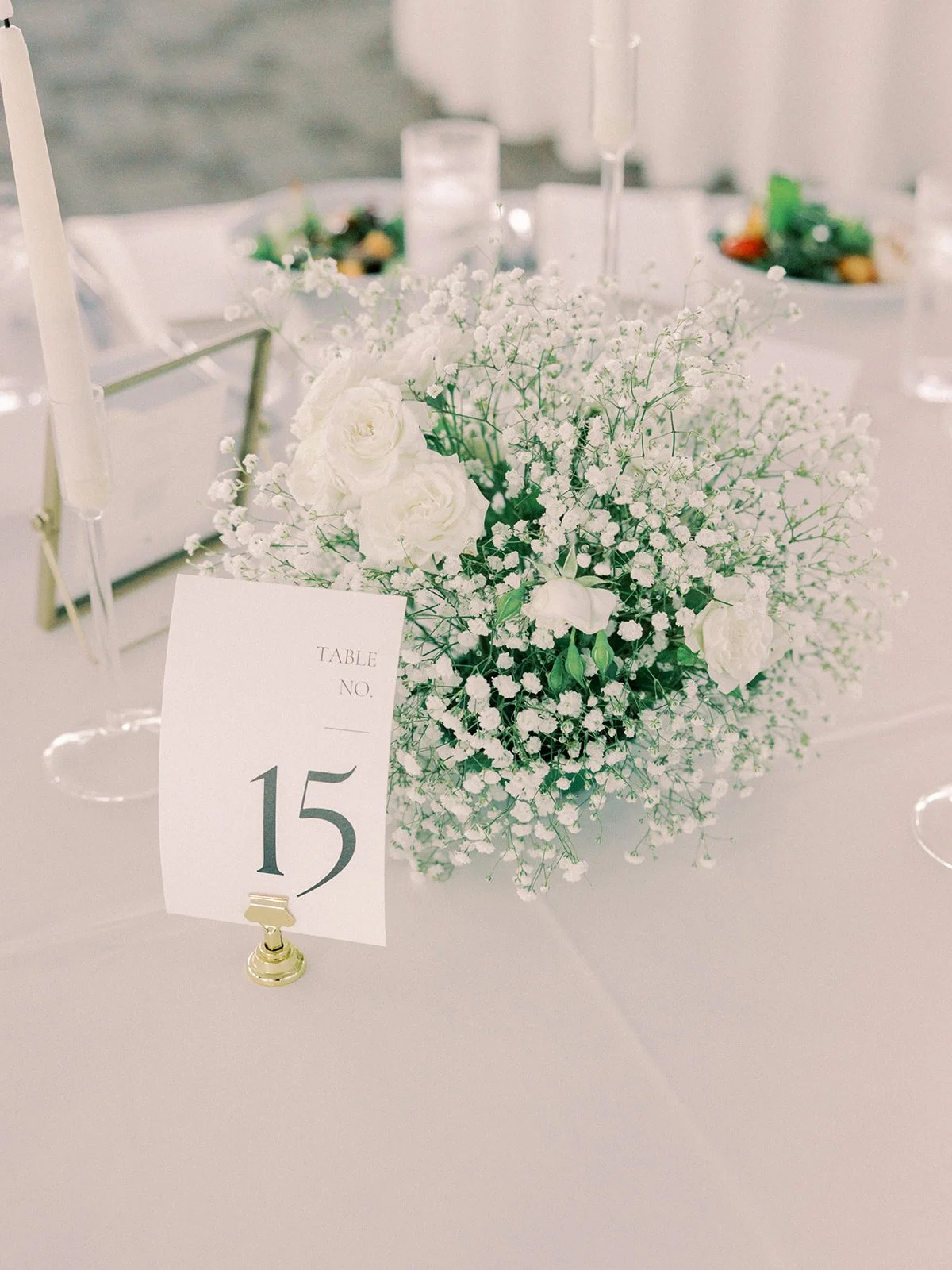 Personalized wedding table number on luxury card stock featuring a modern elegant layout at a Boston wedding reception - New England Aquarium