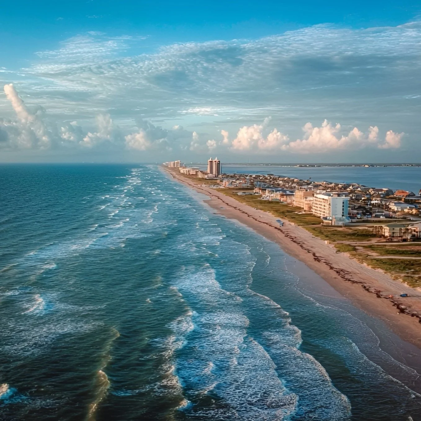 South Padre Island shoreline near SpaceX Starship launch viewing area
