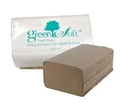 GreenSoft Single Fold 1-Ply Kraft Paper Towel