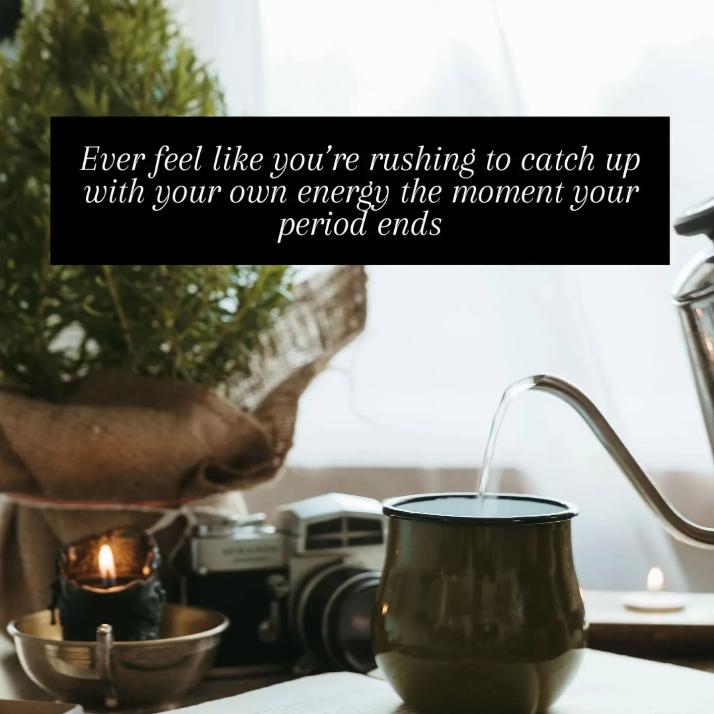 There is a specific kind of "rush" that happens the moment our period ends. As our energy returns, so does the urge to jump back into every project we put on hold and say yes to every new invitation that's come our way. Our inner spring sea