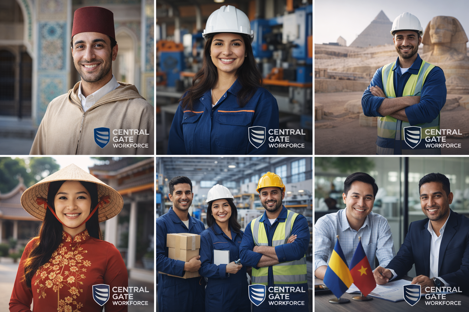 International workforce represented within a coordinated recruitment program