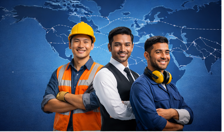 International recruitment network managed by Central Gate Workforce for Romanian employers hiring foreign workforce