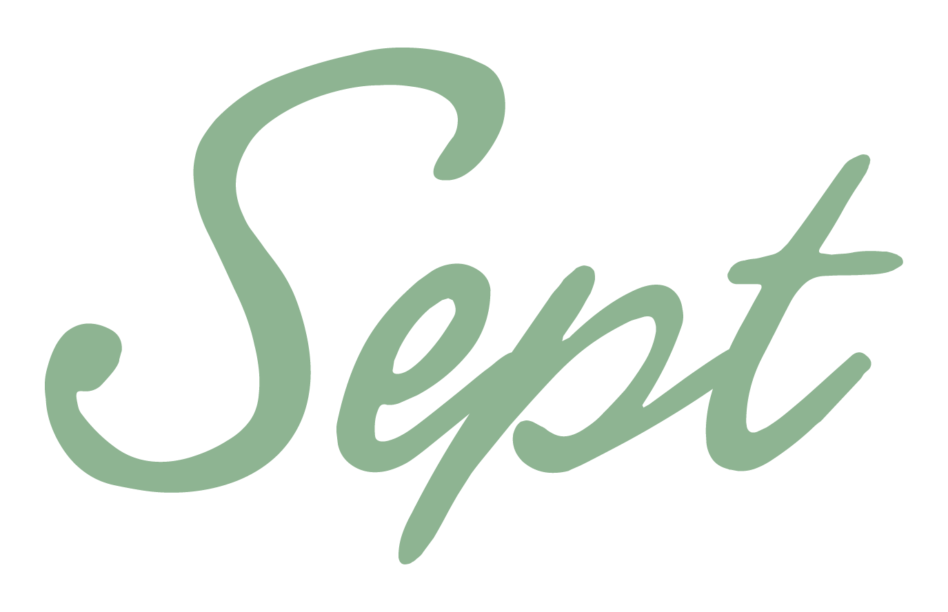 Green cursive text that says 'Sent'.