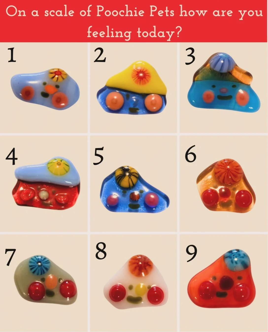 Are you a happy blob or an indifferent blep? @lawn.bowls Poochie Pets need adopting! Take one home from the Whoa Nellie - Novel Vending machine soon. ❤️ ☀️ 🐌