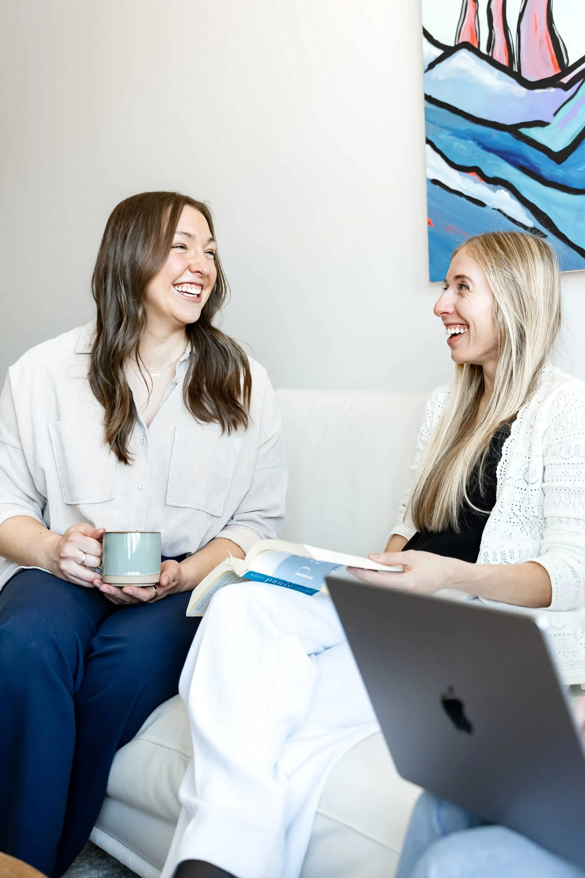 Supportive conversation during emotion regulation therapy at Ten Child Psychology in Calgary