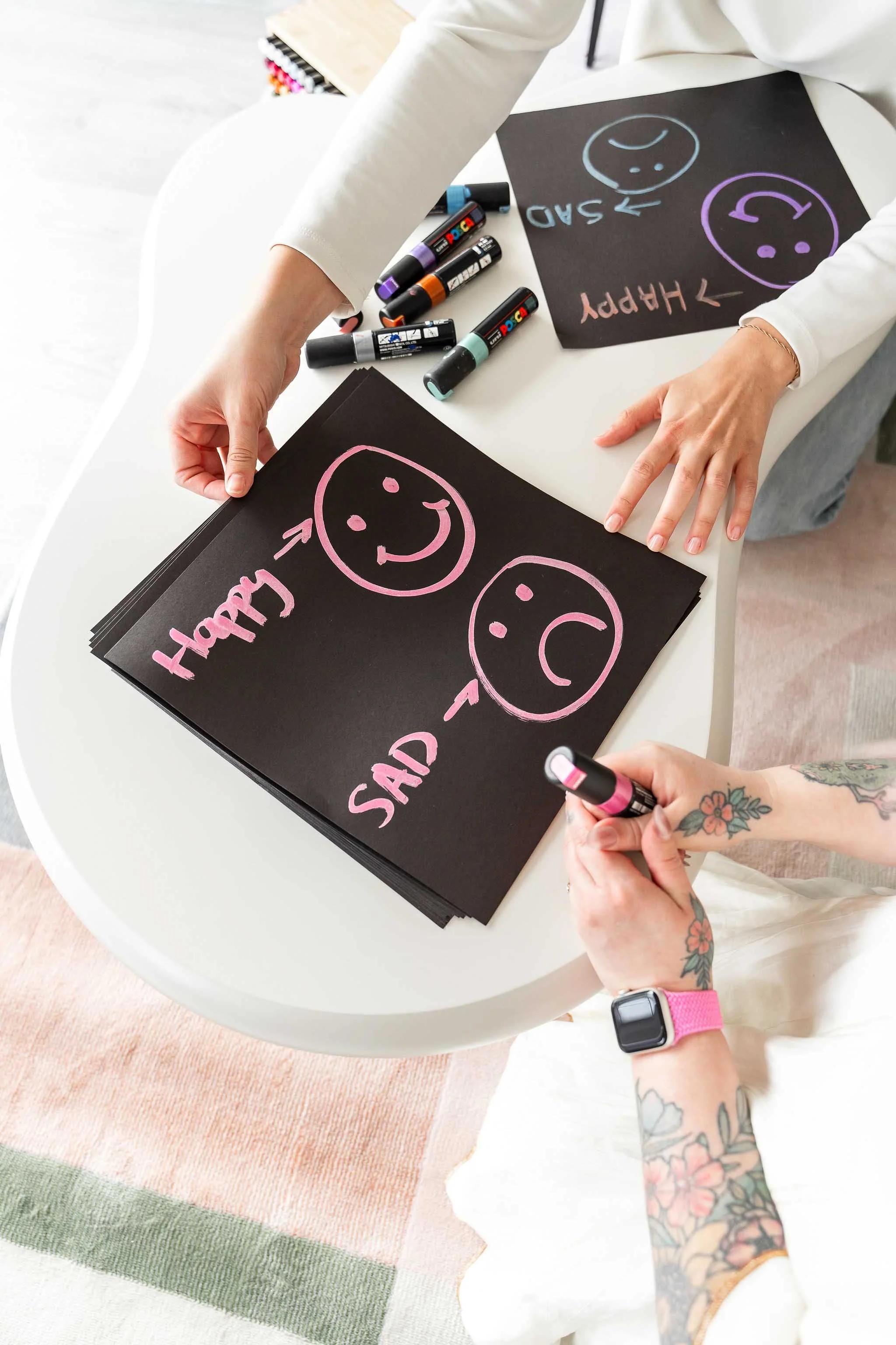 Emotion identification activity used in social anxiety therapy for children at Ten Child Psychology in Calgary