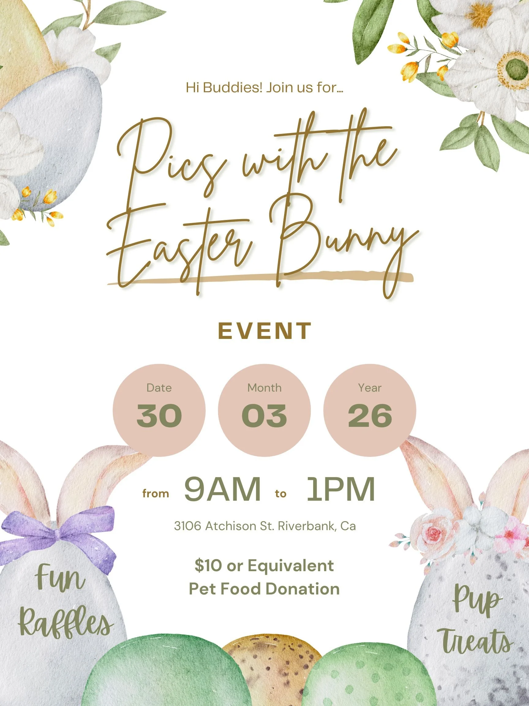 Join us for Pictures with the Easter Bunny for your furry family member and support Astro Foundation by bringing in $10 worth of new food or pet supplies!