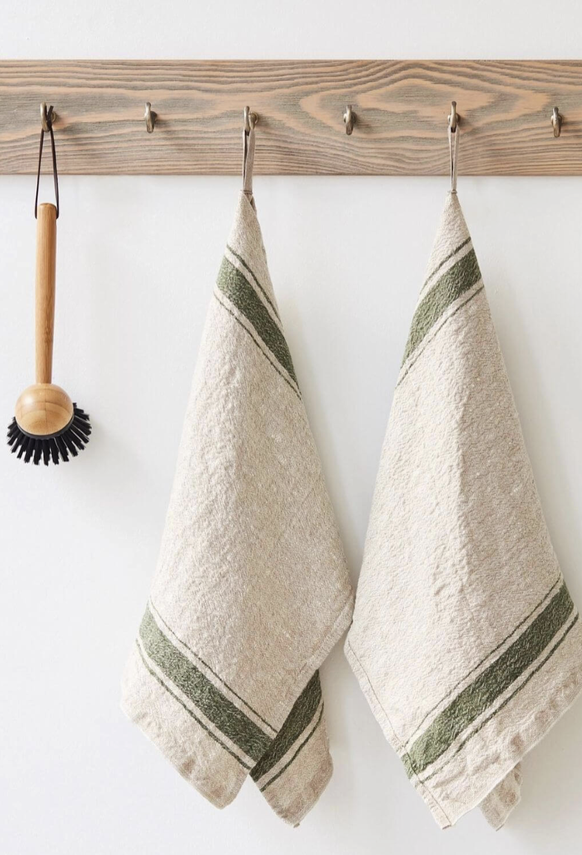 Green Stripe Heritage Linen Kitchen Towel (Copy)