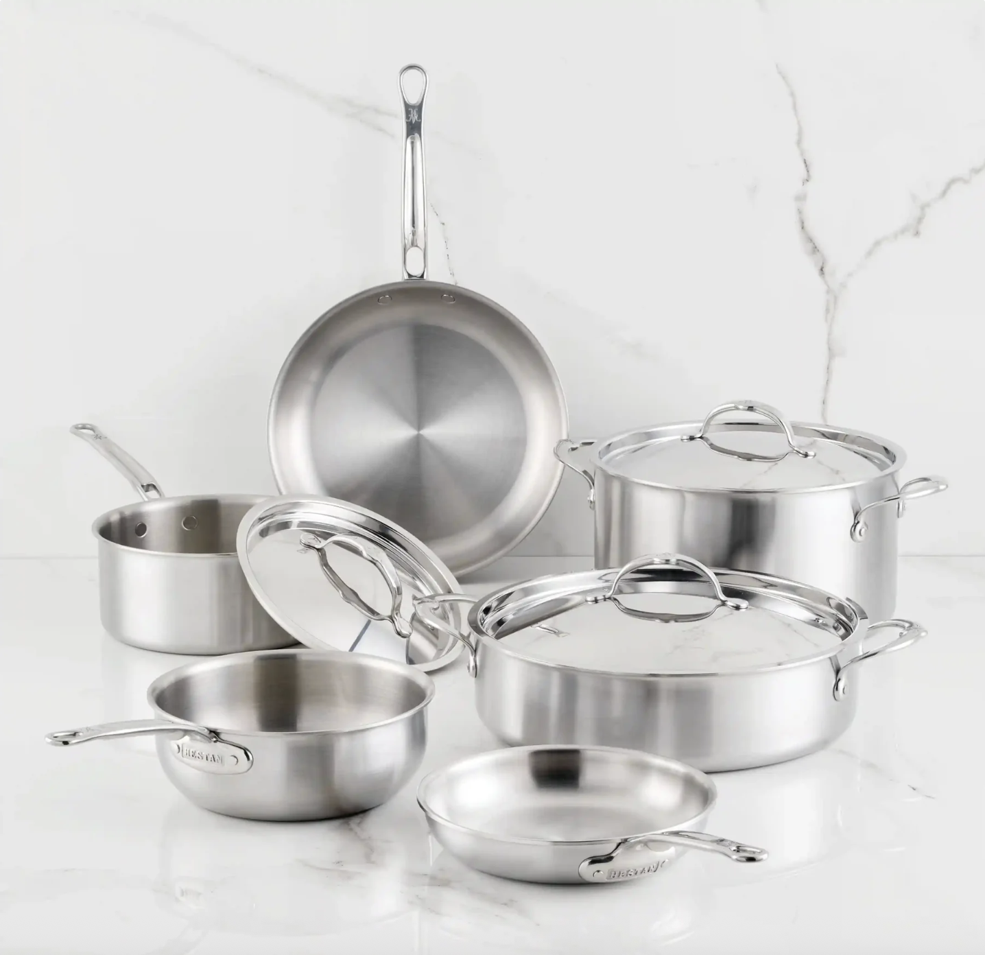 Commercial Clad Stainless Steel 9-Piece Cookware Set
Brand: Hestan