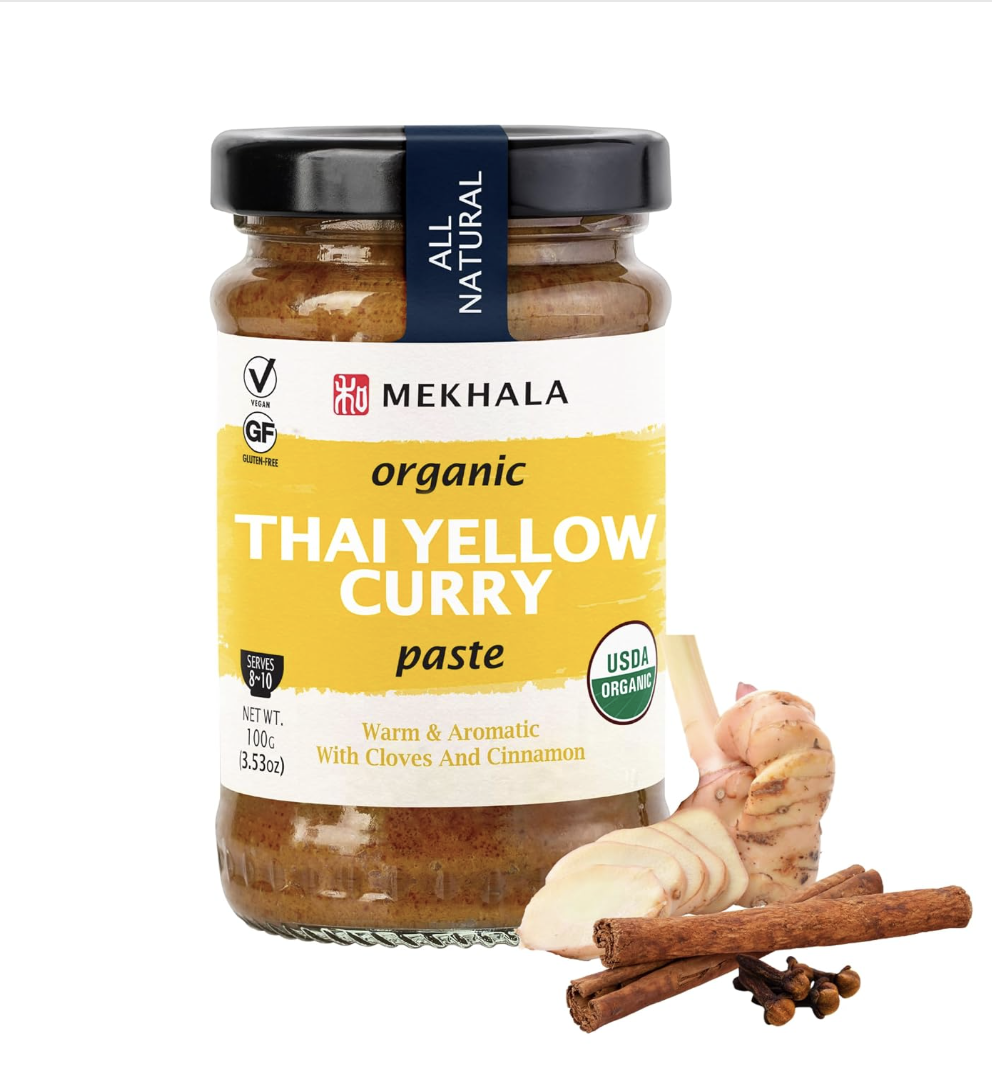 Thai Yellow Curry Paste
Brand: Mekhala
Organic, Vegan, Gluten-Free, No added sugar