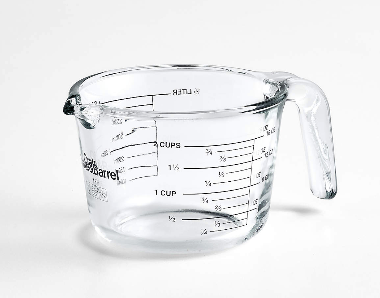 Glass 2-cup measuring cup
Crate & Barrel
