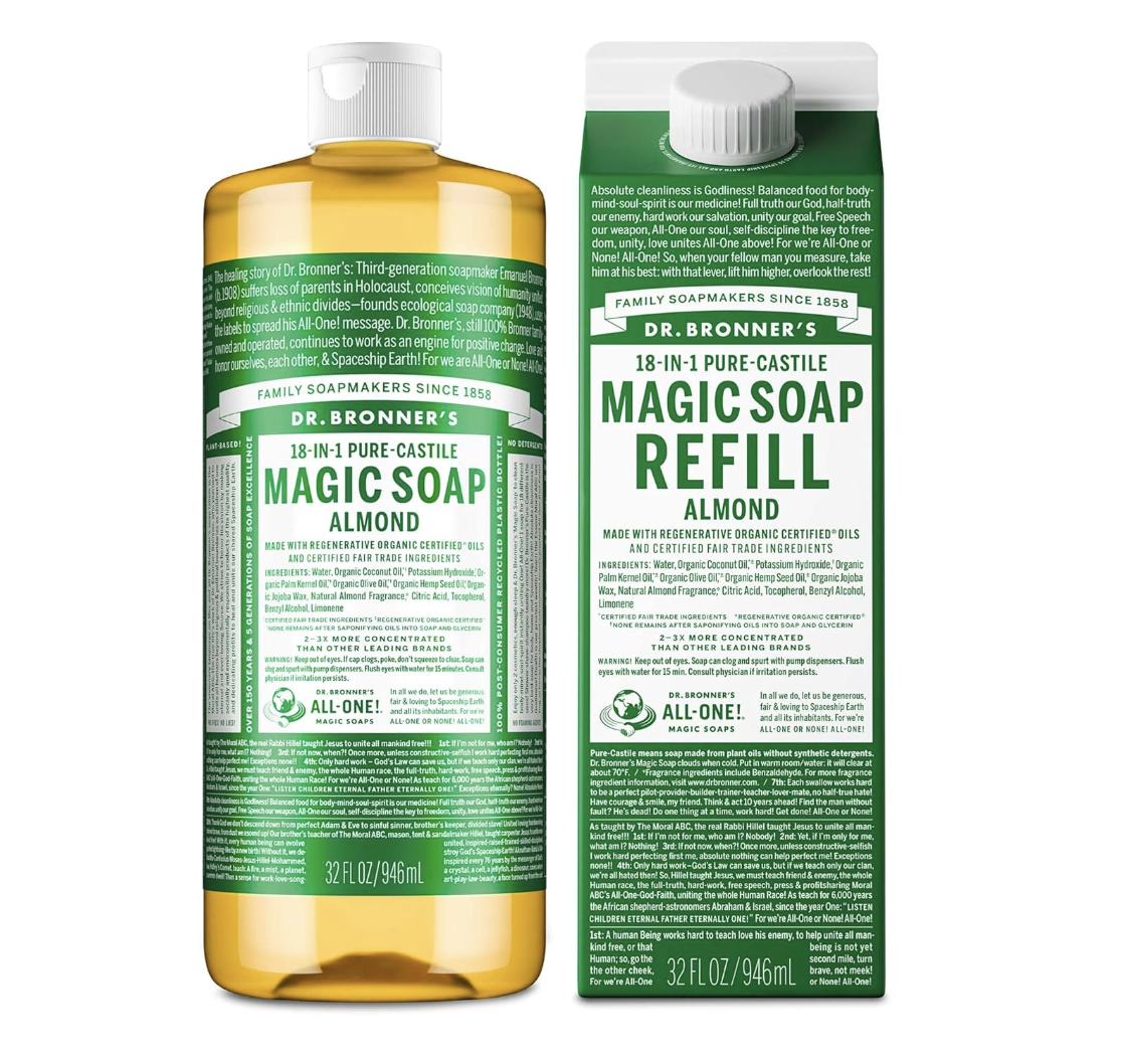 Dr Bronners Castille Soap in Almond Scent