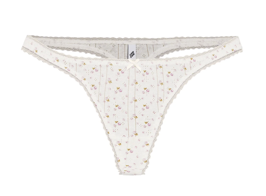 The Thong
Brand: Cou Cou Intimates
100% Organic Cotton Pointelle