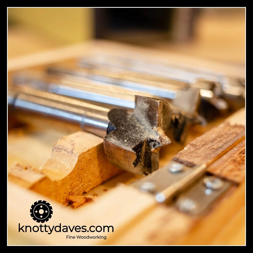 Forstner bits from the early days of my woodworking career, tools that shaped the work behind the stories.