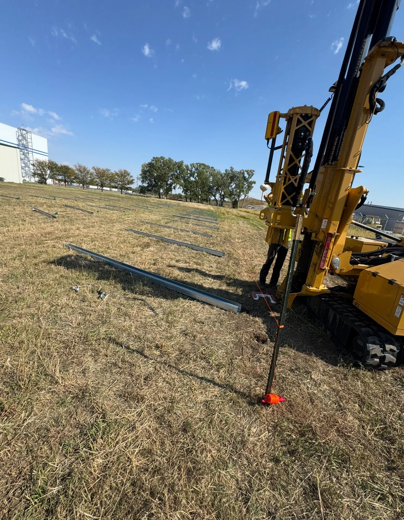 Structural Pile Driving for Utility-Scale solar.