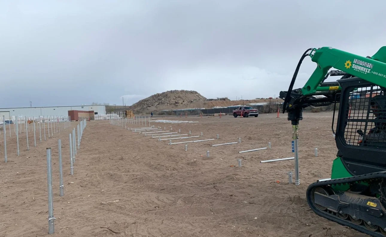 Graund-Mounted & Screw-Pile Solar Fram installation