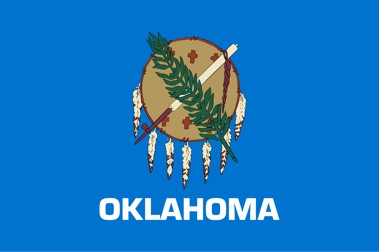 Oklahoma state flag representing Remote Online Notary services in Oklahoma