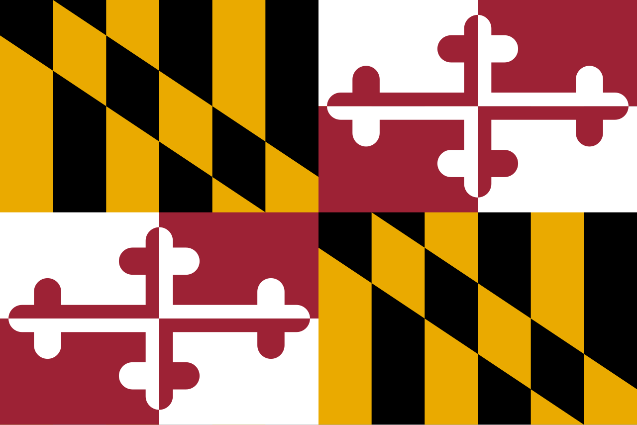 Maryland state flag representing Remote Online Notary services in Maryland