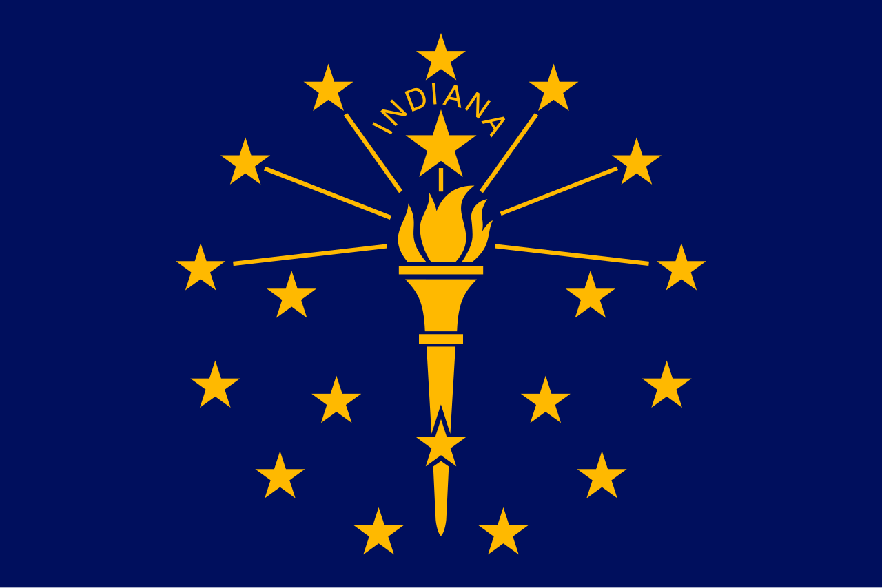 Indiana state flag representing Remote Online Notary services in Indiana