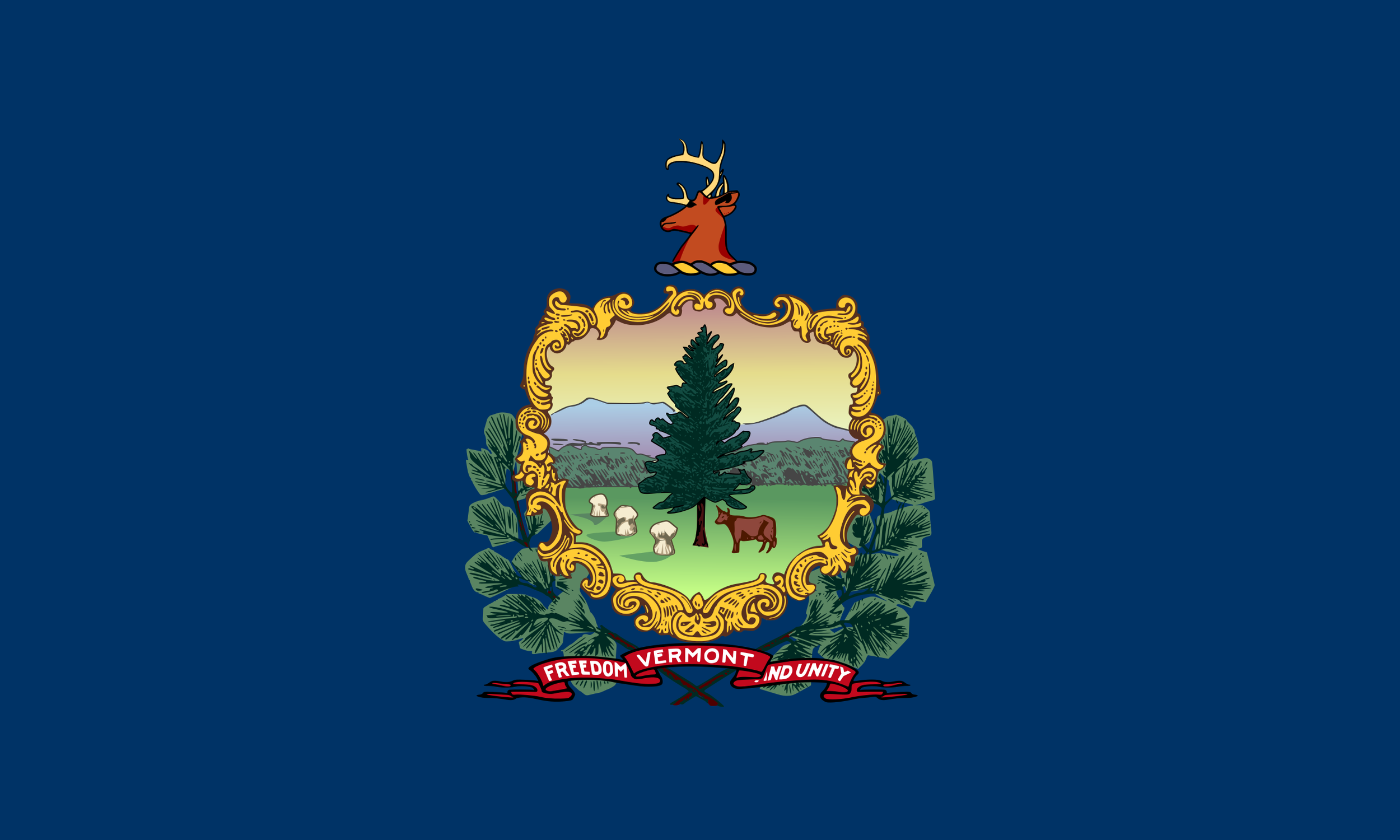 Vermont state flag representing Remote Online Notary services in Vermont