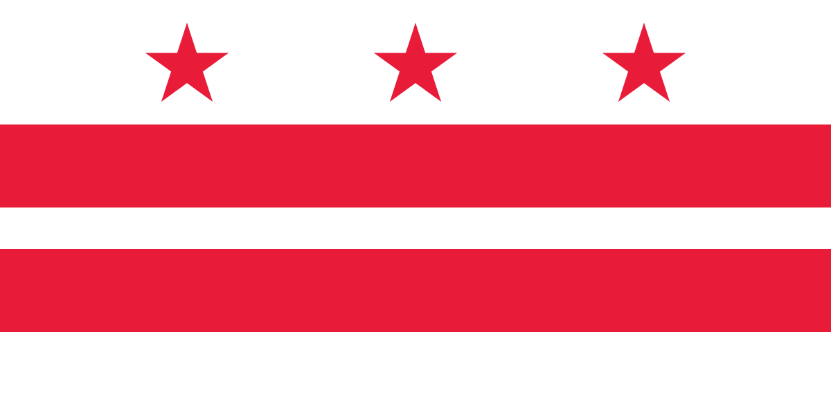Washington D.C. district flag representing Remote Online Notary services in Washington D.C.