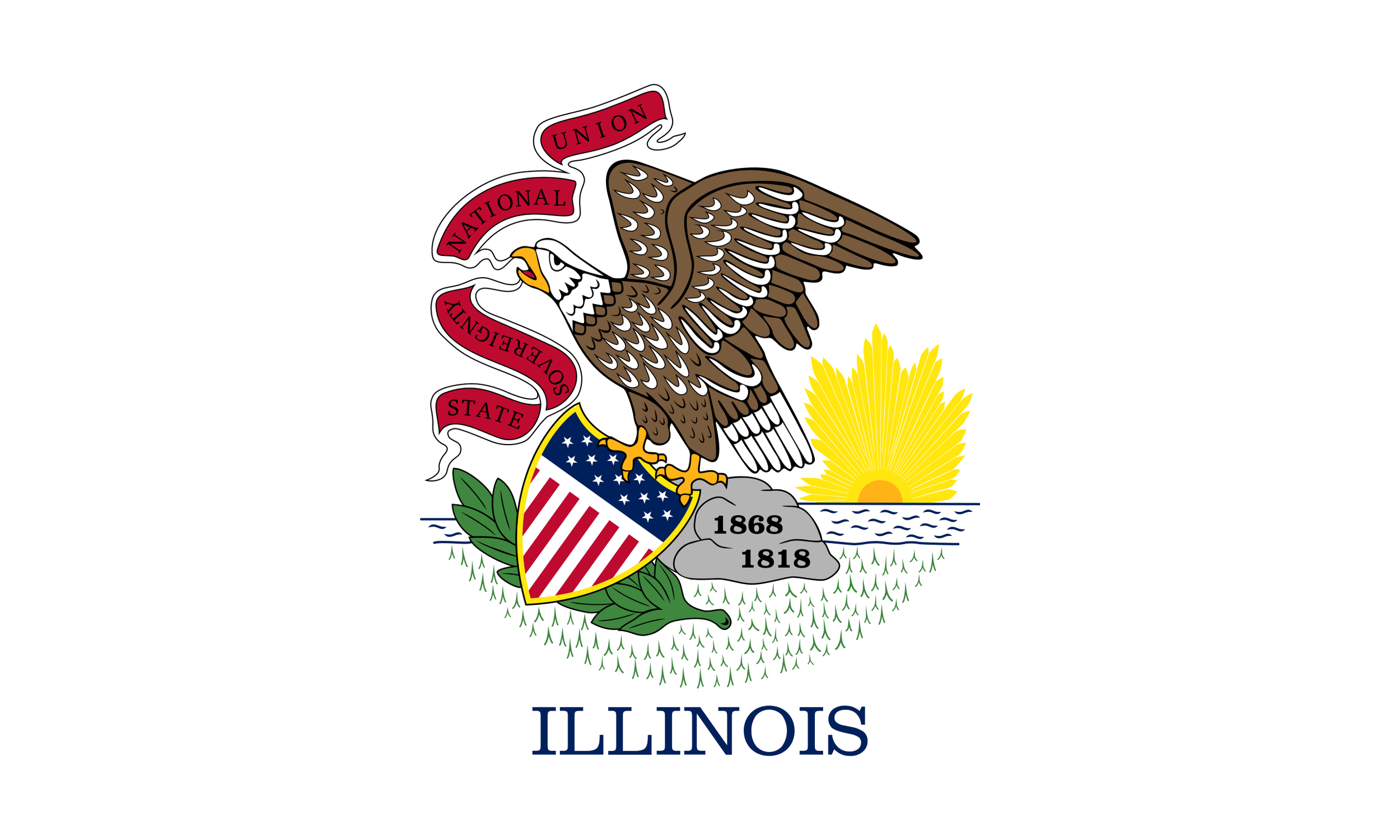 Illinois state flag representing Remote Online Notary services in Illinois