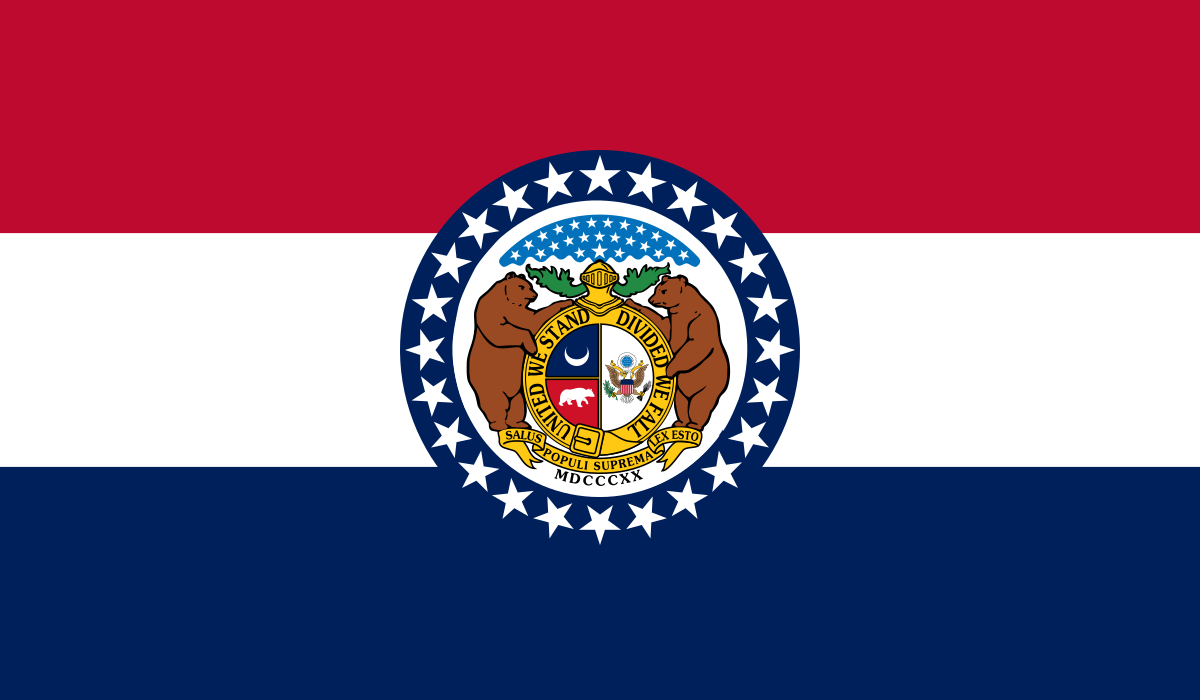 Missouri state flag representing Remote Online Notary services in Missouri