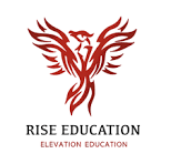 Red stylized phoenix logo with the words "RISE EDUCATION" and "ELEVATION EDUCATION" beneath it.