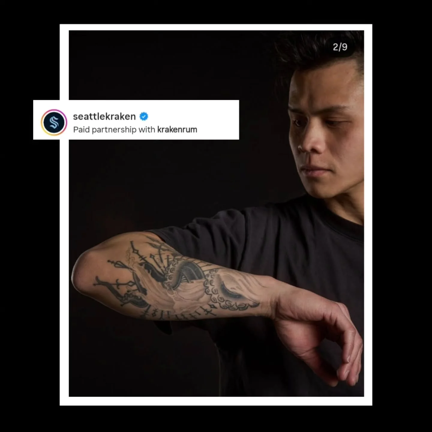 Huge thank you to the team at @seattlekraken for featuring my ink for Deep Ink. This was not on my bingo card but I am not complaining one bit. Did not think I'd see my face on the Kraken socials. 

Tattoo by @bloodlettingbyjake 
Photo by Jason Cohoo