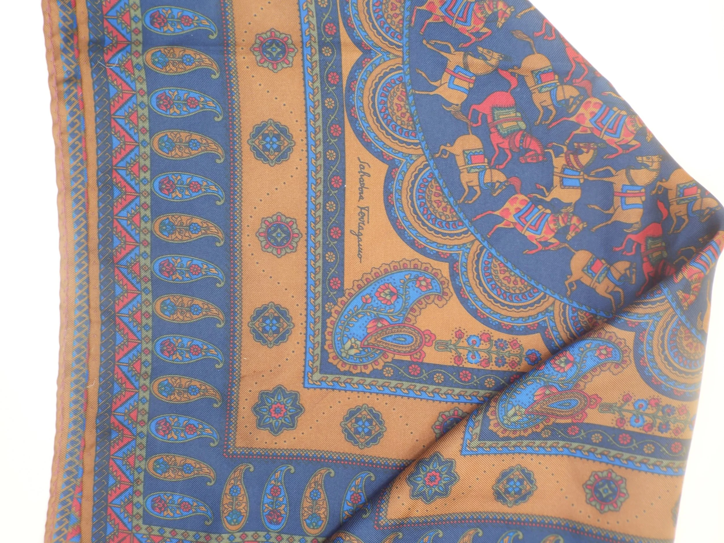 Vintage Salvatore Ferragamo Silk Scarf