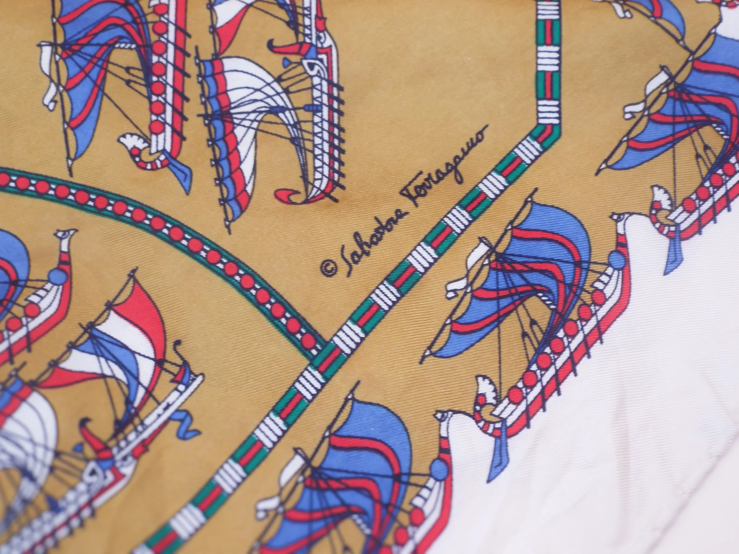 Vintage Salvatore Ferragamo Silk Scarf