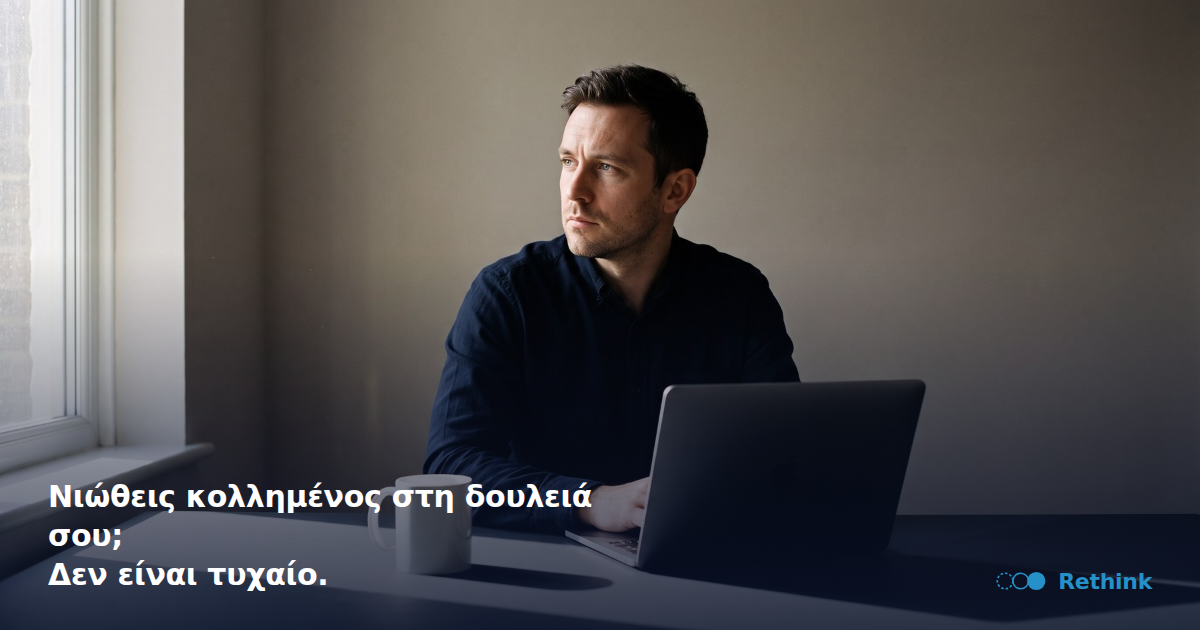 Νιώθεις κολλημένος στη δουλειά σου; Δεν είναι τυχαίο.