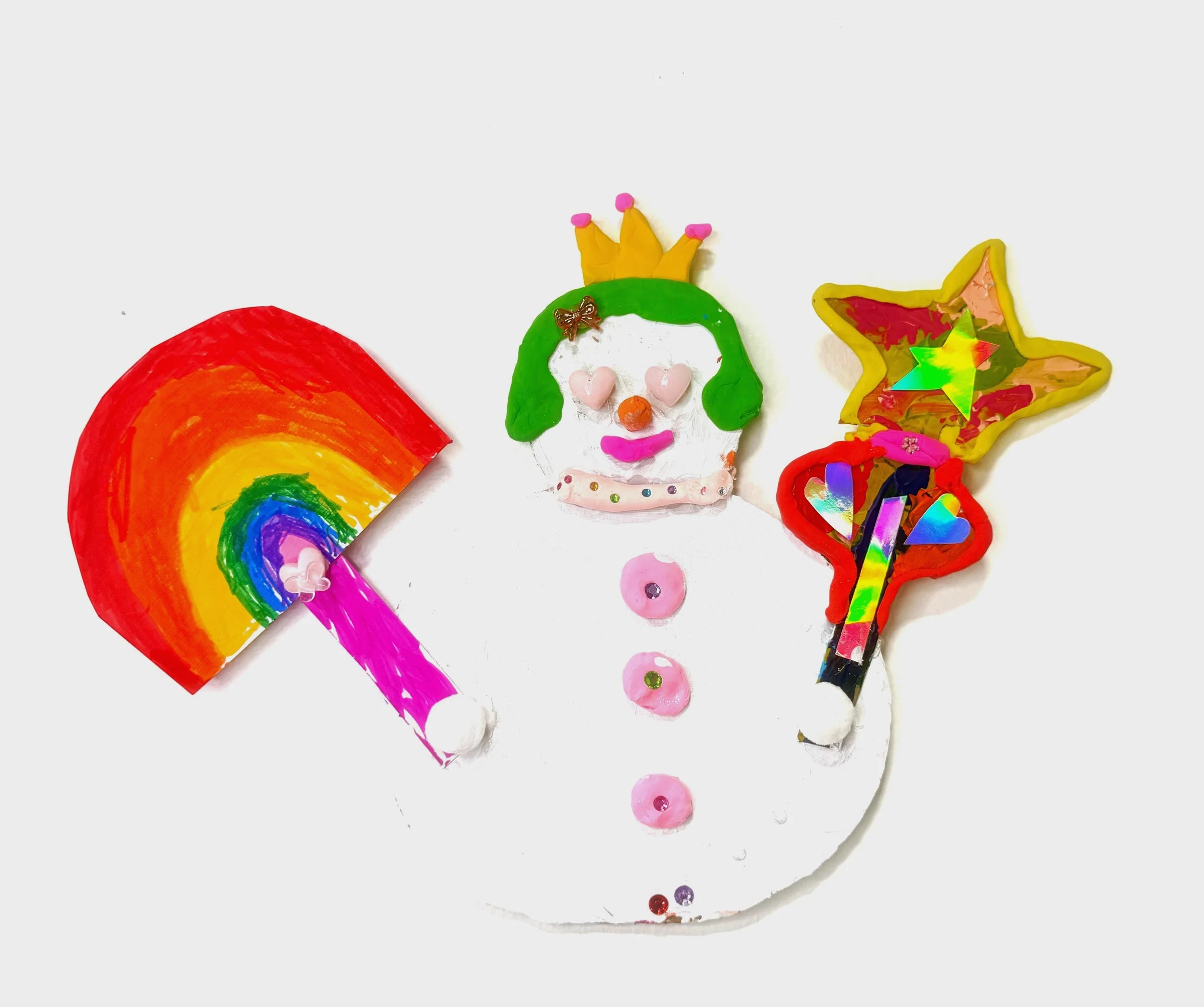 Myra Swami - The Snowman with a Star and rainbow