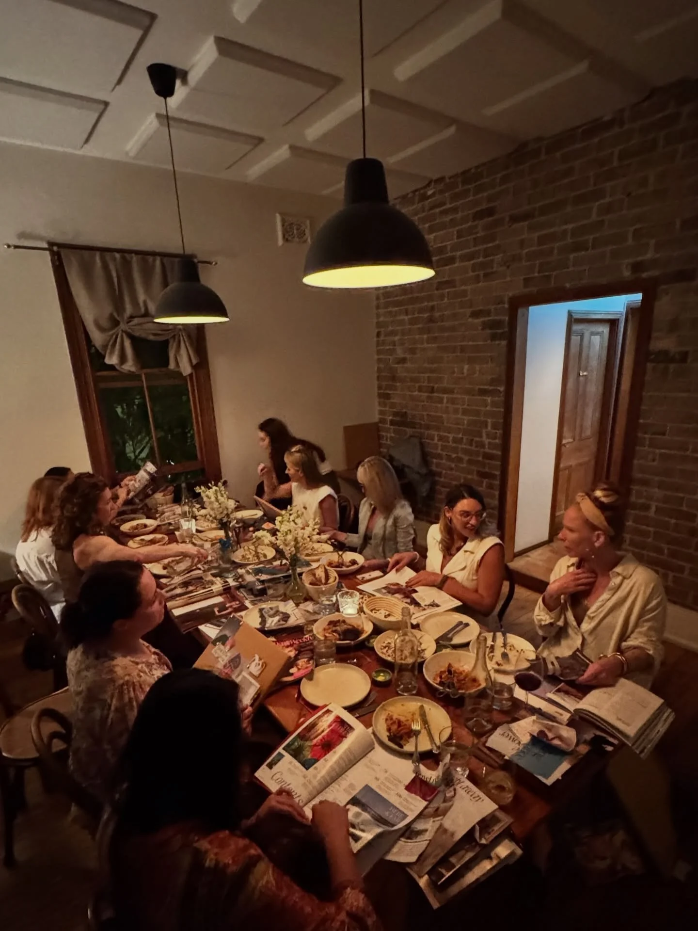 Last night I hosted an evening that I have been dreaming about for the longest time. An evening soir&eacute;e with vision boarding.

A beautiful restaurant, private dining room, moody lighting, good music, craft by candlelight, delicious food, and of