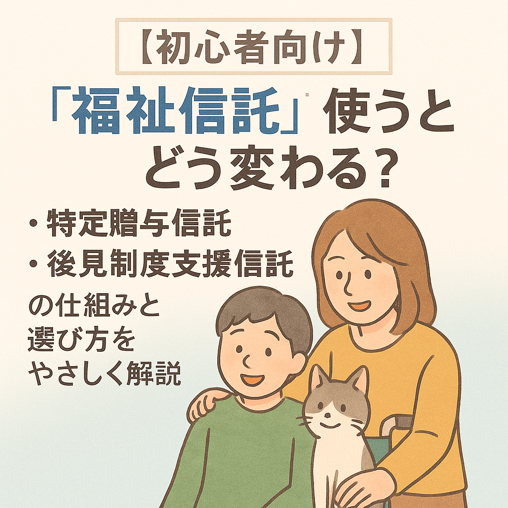 【初心者向け】「福祉信託」を使うとどう変わる？特定贈与信託・後見制度支援信託の仕組みと選び方をやさしく解説