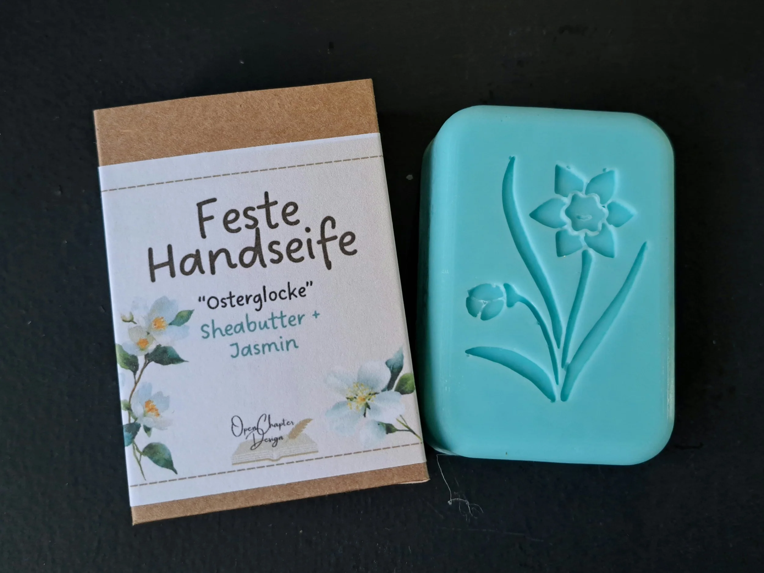 Feste Handseife, Sheabutter + Jasmin, Handmade
