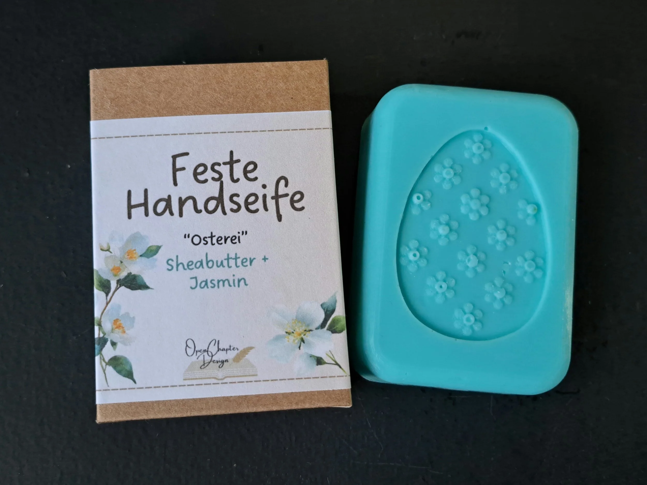 Feste Handseife, Sheabutter + Jasmin, Handmade