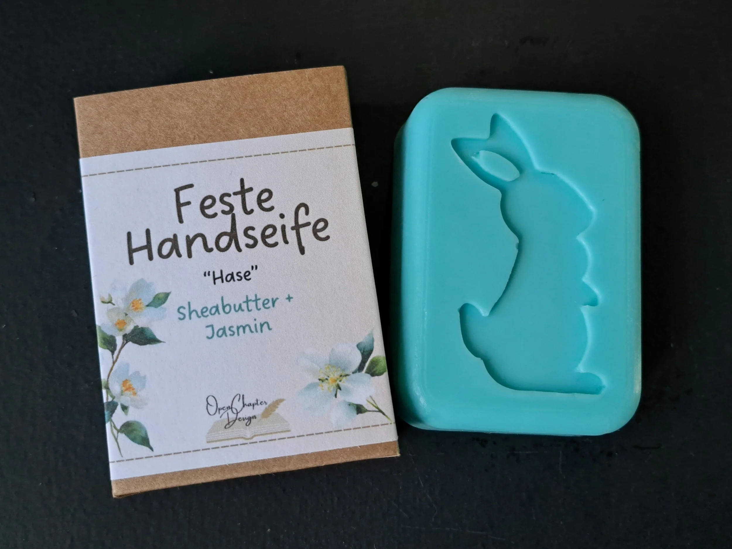 Feste Handseife, Sheabutter + Jasmin, Handmade