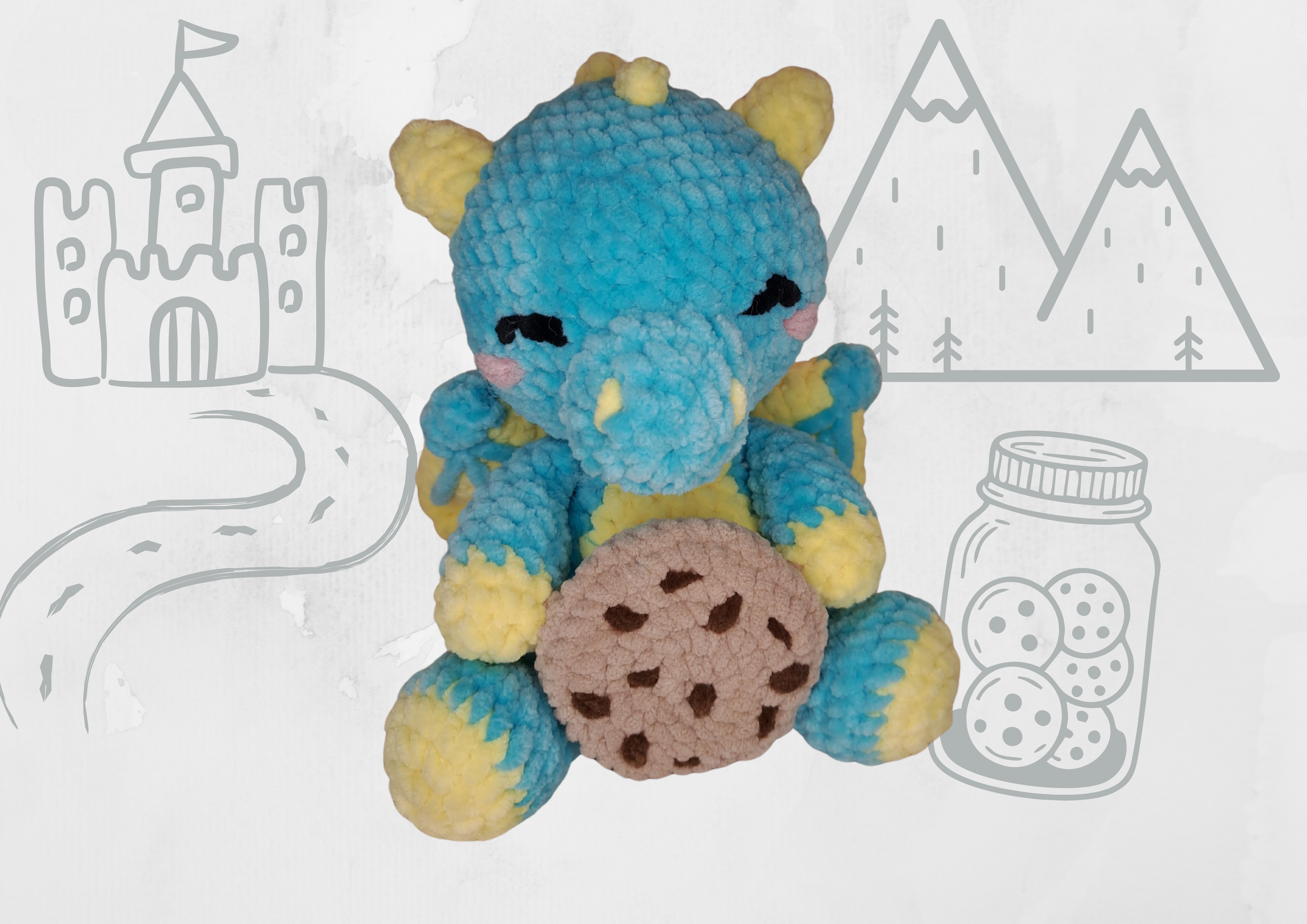 Cookie der Drache, handmade