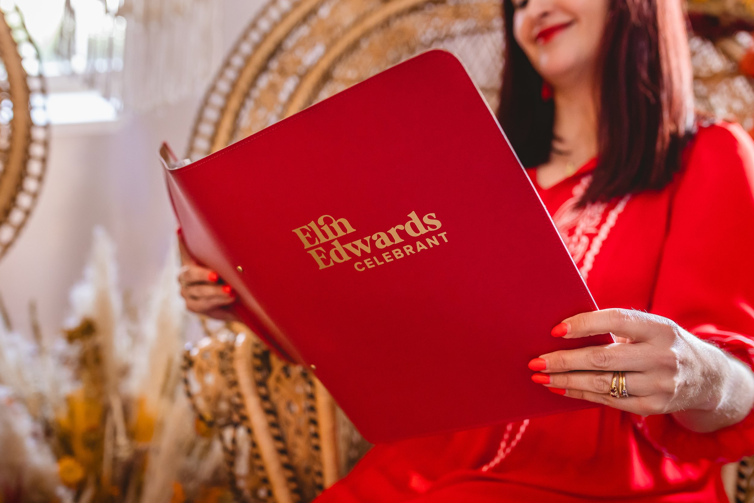 Elin Edwards Celebrant ceremony script folder close up