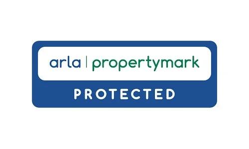 Arla propertymark protected logo with blue and green colors.