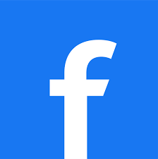 Facebook logo with white lowercase 'f' on a blue background