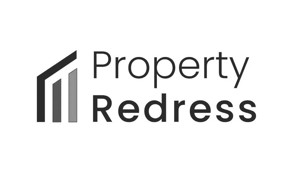 Logo of Property Redress, featuring three ascending bars and the text 'Property Redress' in black.