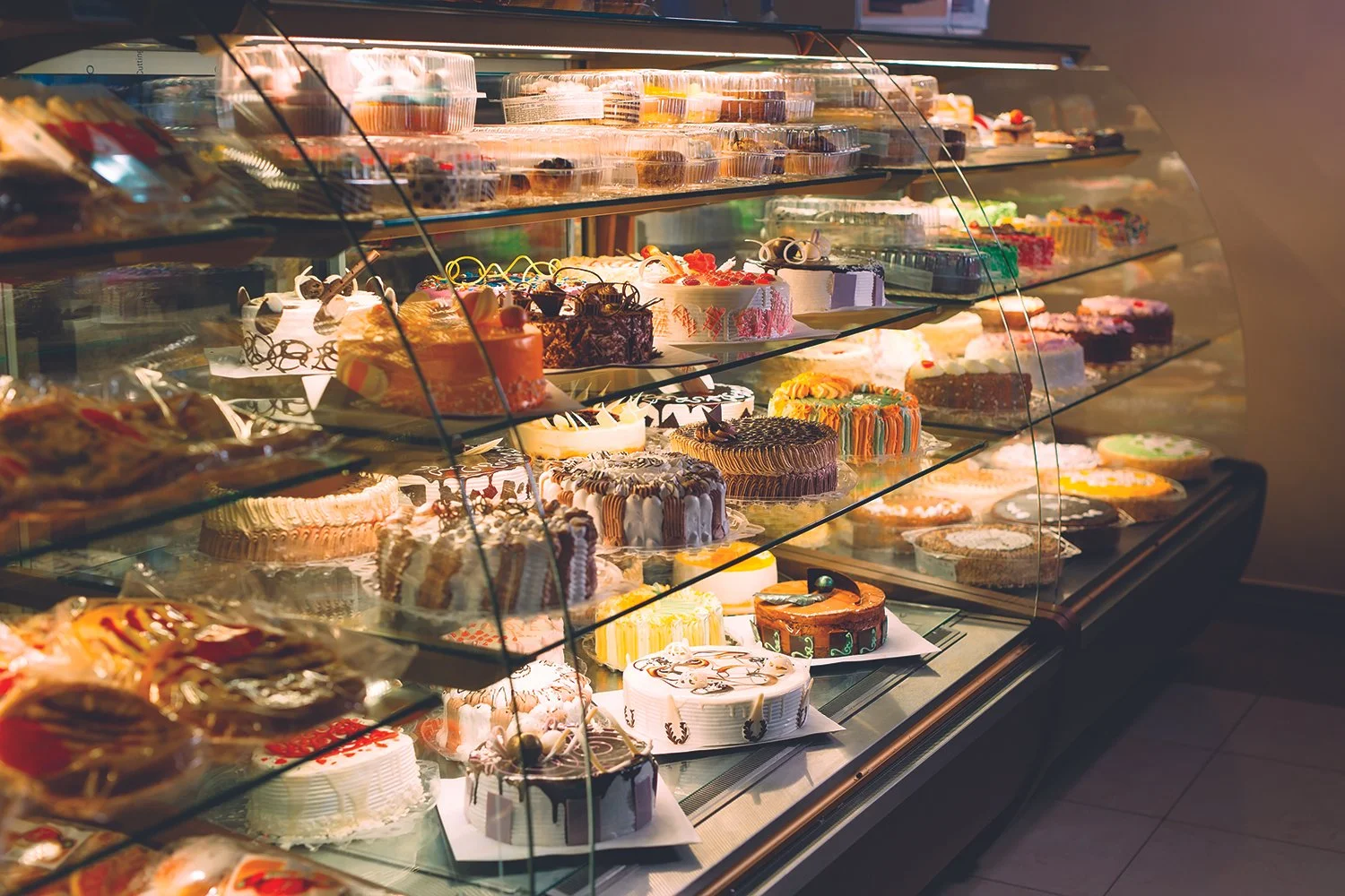 Vitrine réfrigéré d'une boulangerie