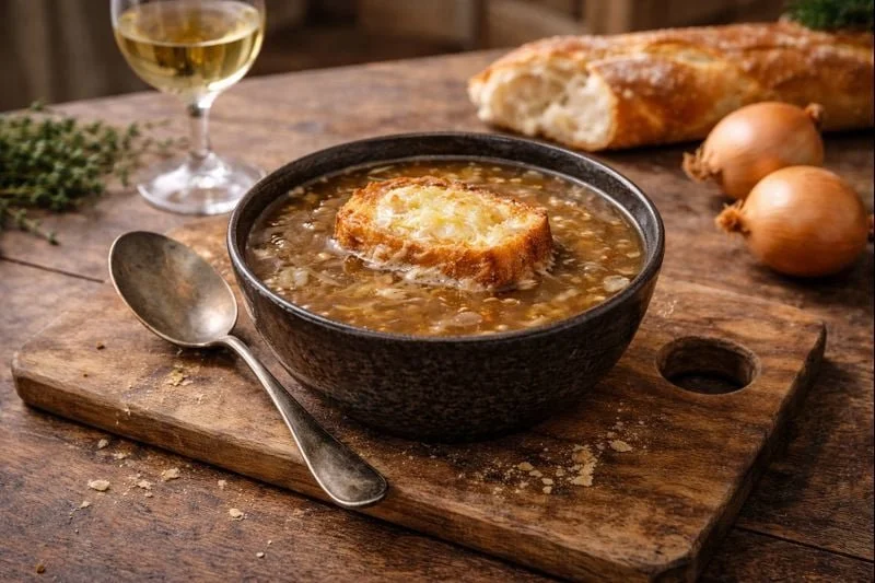 Soupe L’oignon Au Gratin