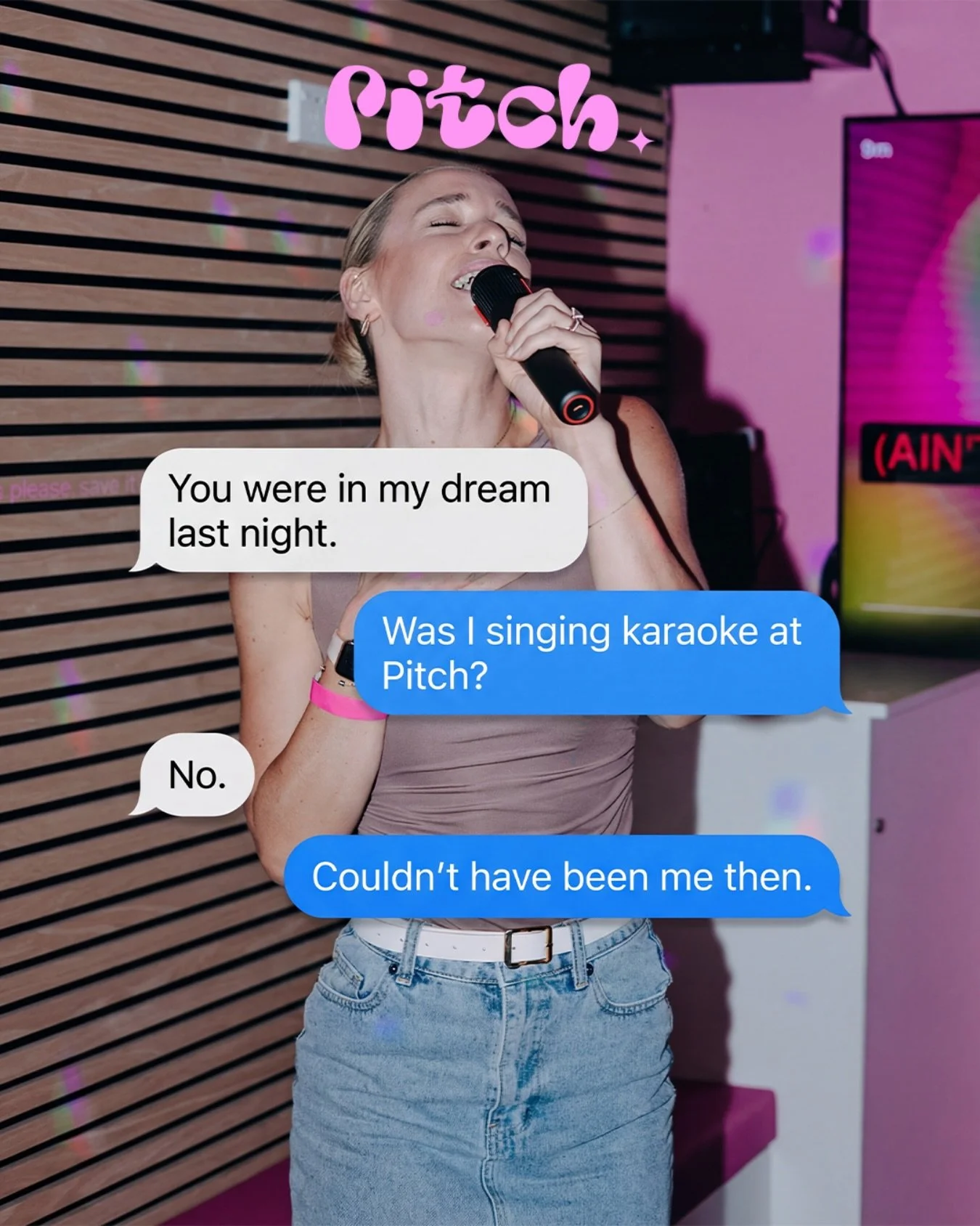 Dream about us all you want&hellip; but the real main-character moment happens with you and your crew inside the container. 🎤🪩

Find us at Victoria Square for the last week of fringe.

#karaoke #adelaidefringe #events #pitch 2000s