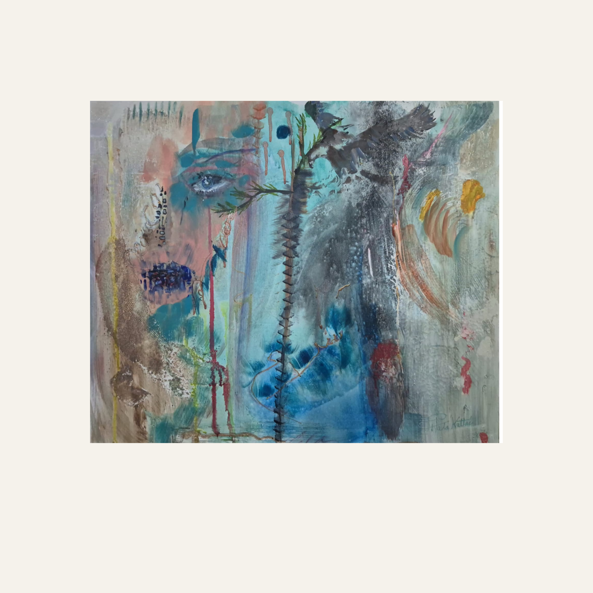 Silenced Witness  60 × 50 cm