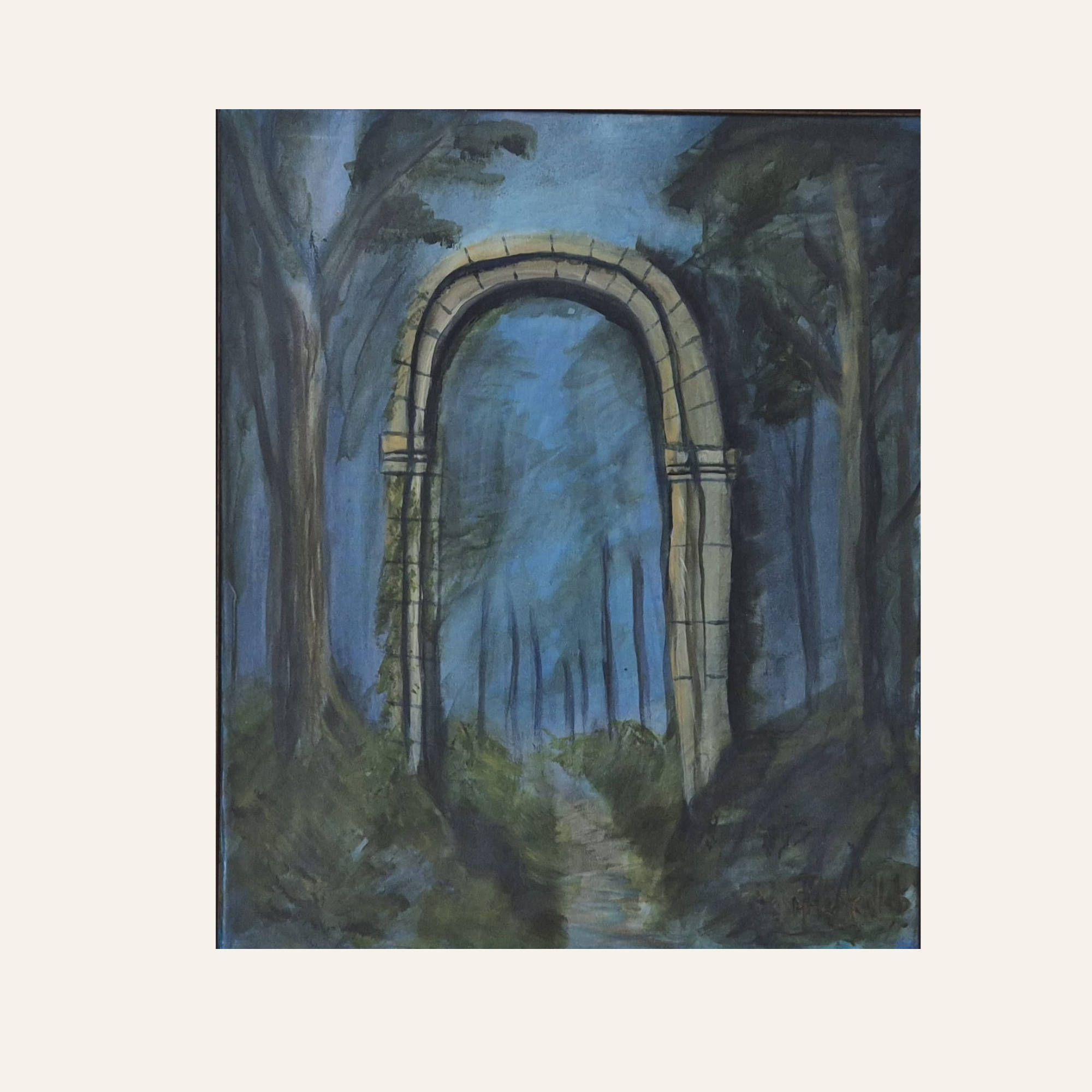 Mystical Pathways  A Study in Crossing 50 x 60 cm