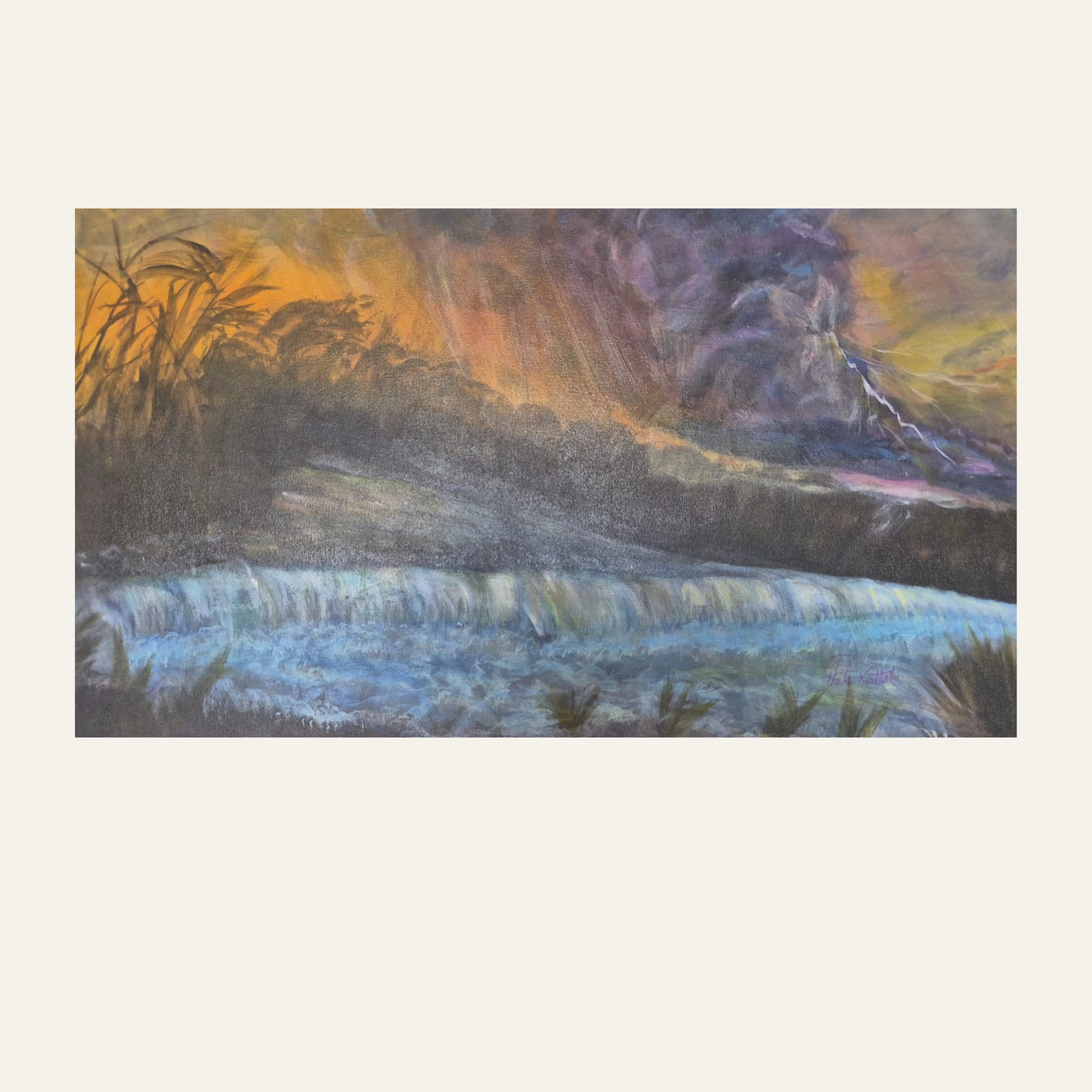 Storm Over Still Waters  76 x 40 cm