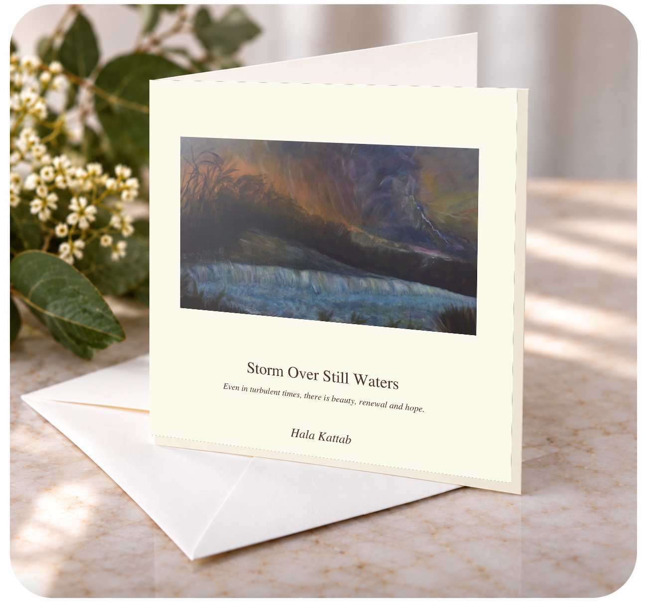 Storm Over Still Waters – Art Card